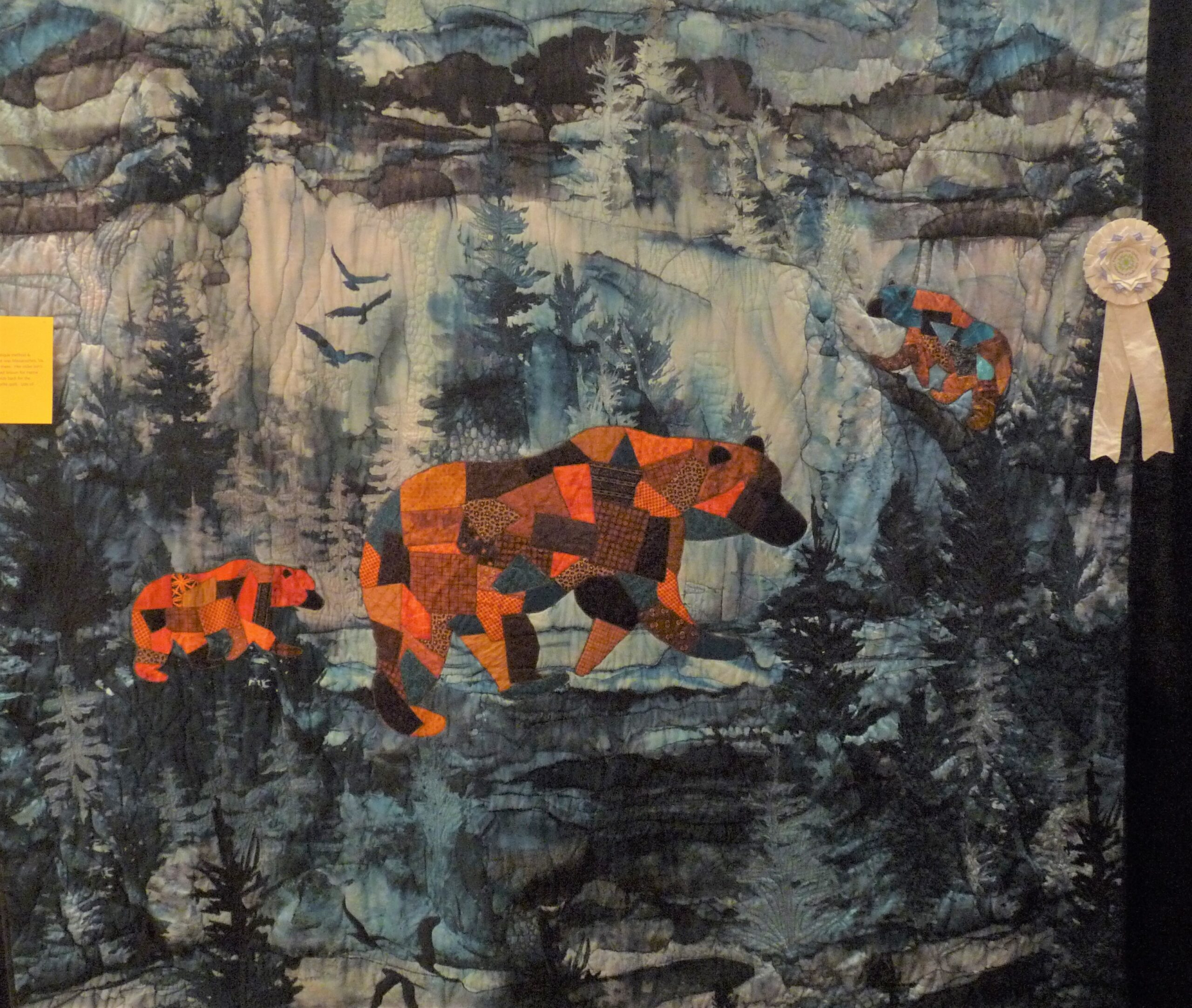 Laura Markus: Mama & Her Cubs, 3rd Place in Large Quilts