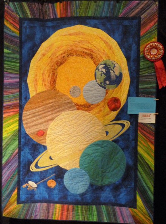 Peggy Wiedman: Voyager II; 2nd Place in Medium Quilts
