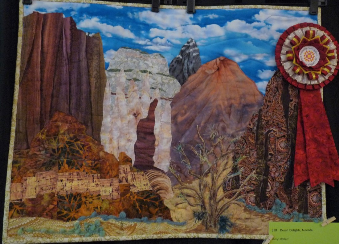 Sheryl Walker: Desert Delights, Nevada; 2nd Place in Small Quilts