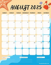 Free Calendar Image of August 2025 Free Calendar Image of August 2025